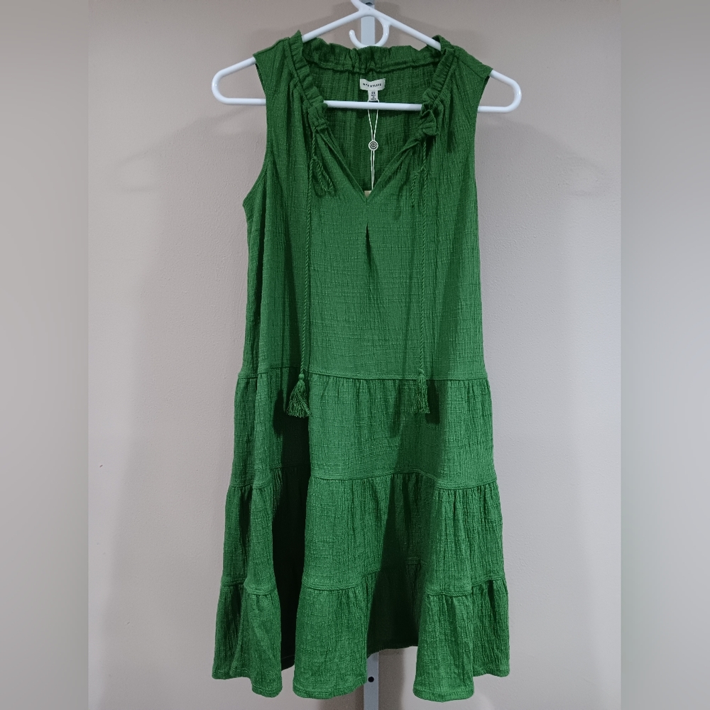 Max Studio Women's (Size XS) Green Sleeveless Dress (NWT)